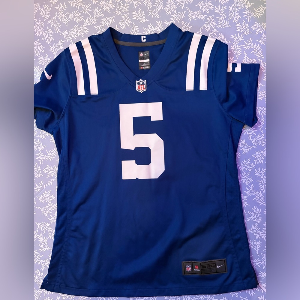 Nike women colts  Blue and White Football Jersey